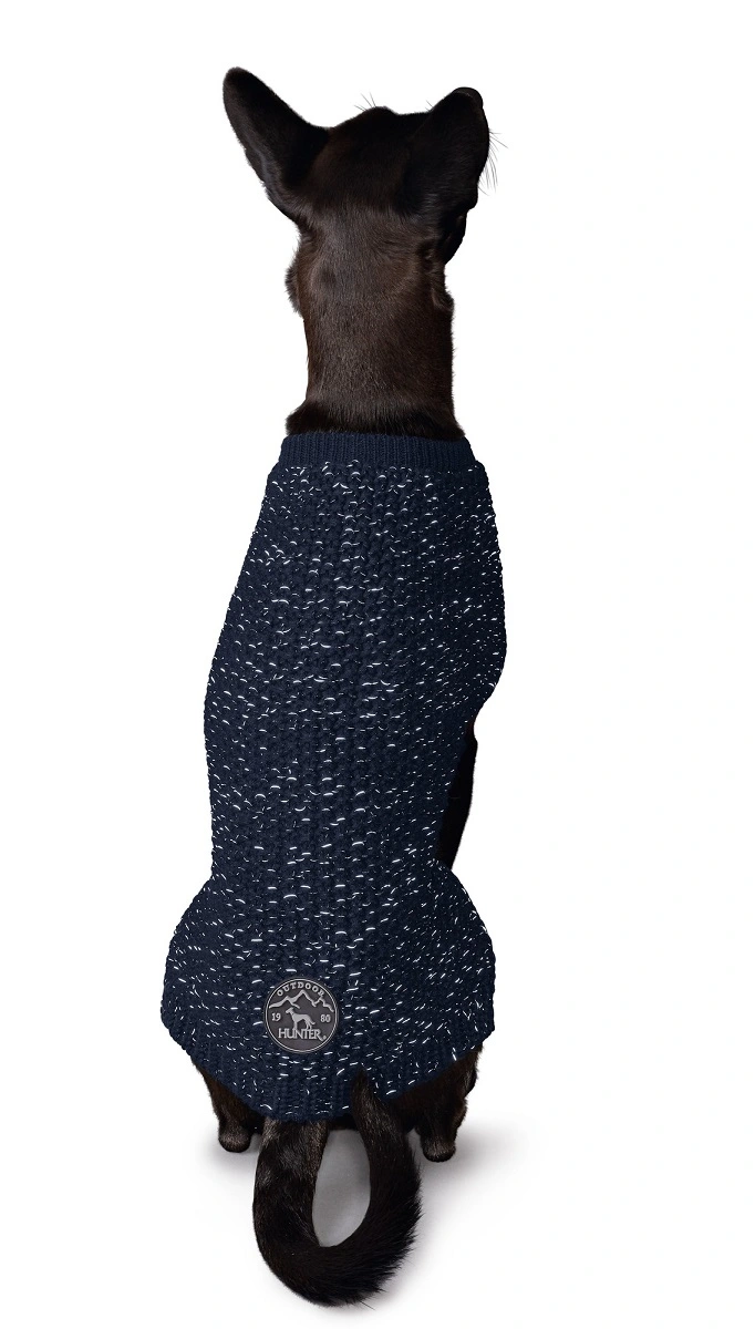 Hunter Finja pullover strik mørkeblå str. 45